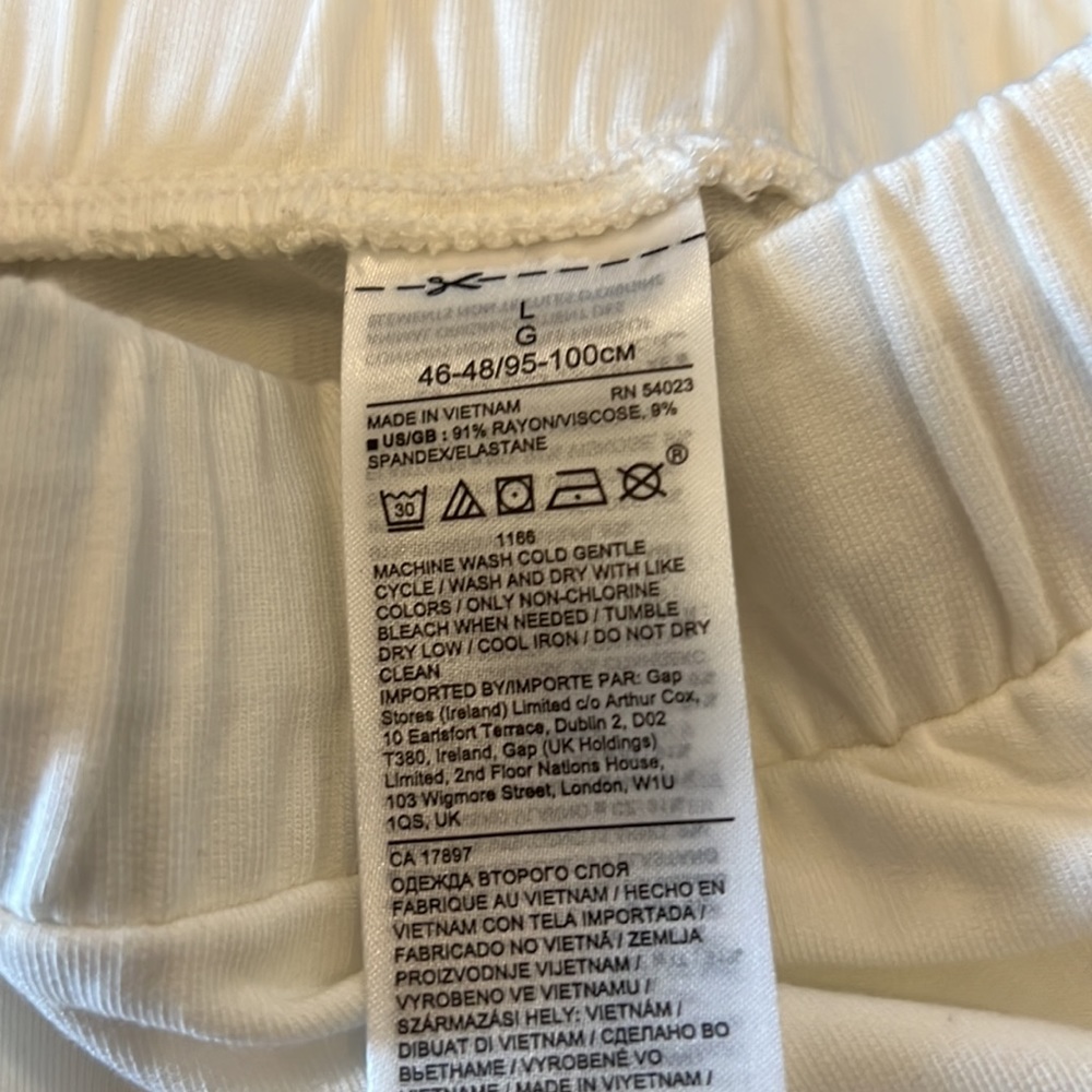 Banana Republic White drawstring stretch shorts 3 inch inseam NWT size Large - Picture 6 of 6